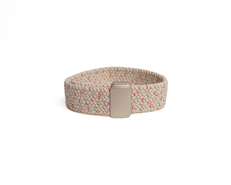 Cream Braided Stretch Strap