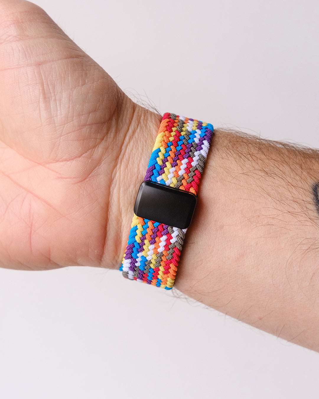 Rainbow Braided Stretch Strap