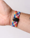 Rainbow Braided Stretch Strap